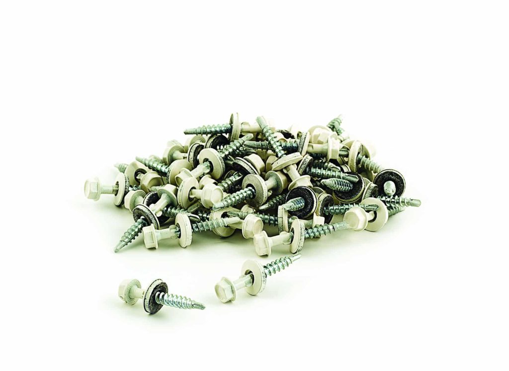 Bundskruer til trapezplader Hvid 50-pak