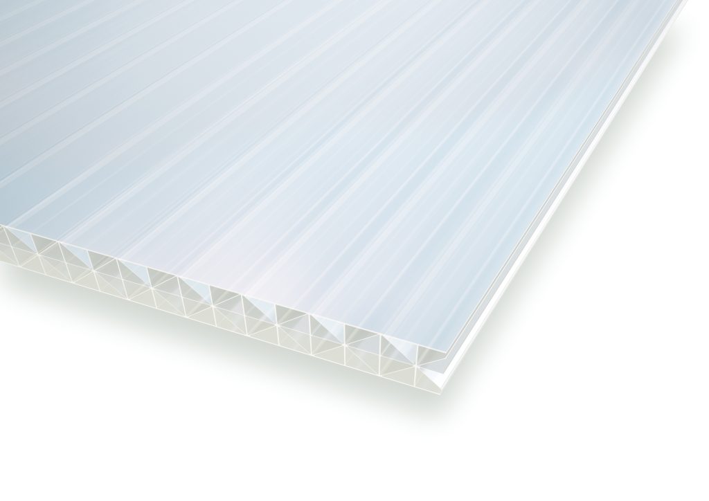 Kanalplade 16 mm opal 600 x 98 cm