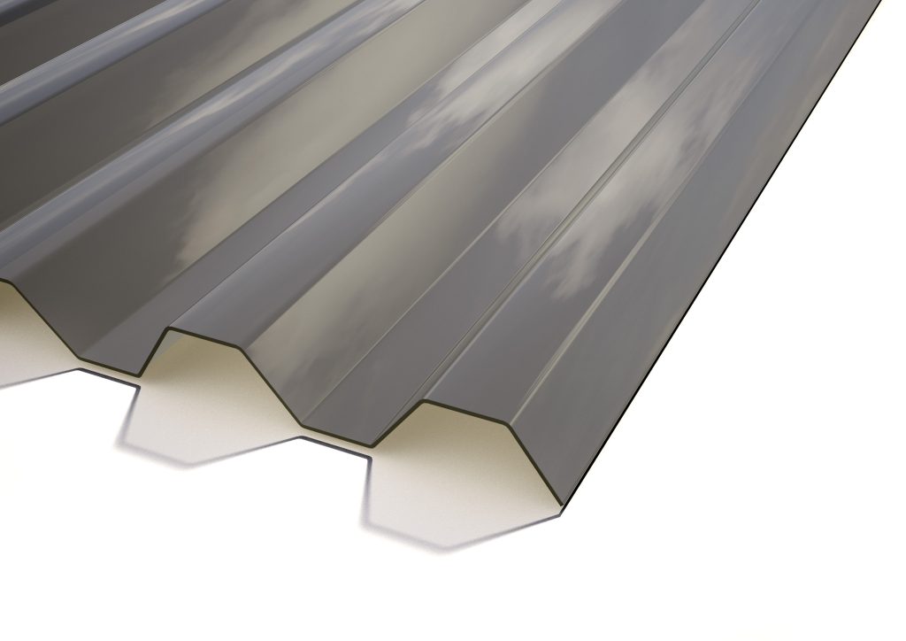 Suntuf Trapezplade 76/18 Røgfarvet 350 cm