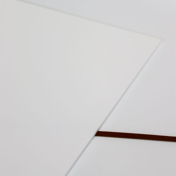 Hvid akrylplade mat/mat GS 3 mm