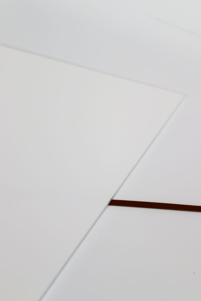 Hvid akrylplade mat/mat GS 5 mm