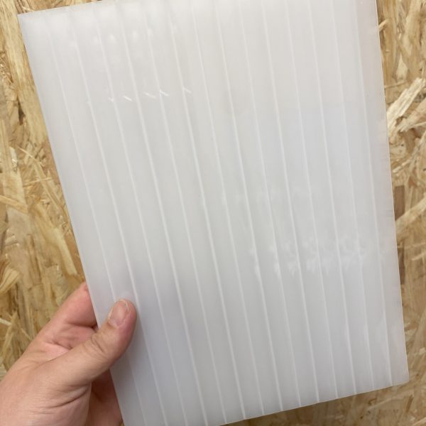 Lavpris Kanalplade 16 mm opal 500 x 98 cm